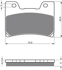 Goldfren Bremseklosser - MZ/Yamaha Klosser front
