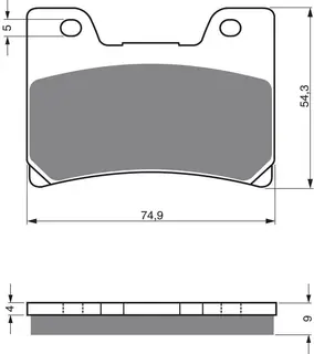 Goldfren Bremseklosser - MZ/Yamaha Klosser front