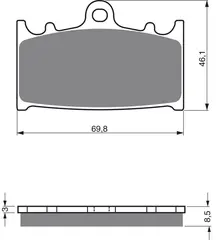 Goldfren Bremseklosser - Husa/Kawa/Suz+ Klosser front