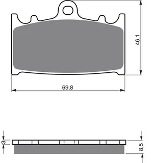 Goldfren Bremseklosser - Husa/Kawa/Suz+ Klosser front