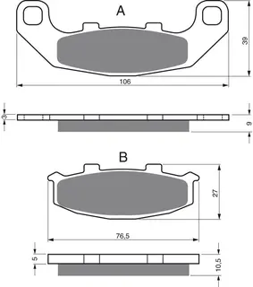 Goldfren Bremseklosser - Kawa/Suzuki Kvalitetsklosser for de fleste forhold