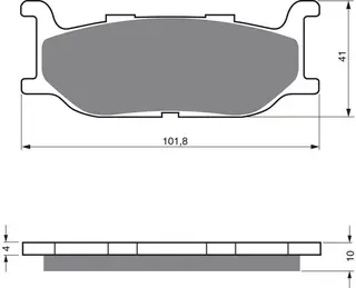 Goldfren Bremseklosser - Yamaha Klosser front