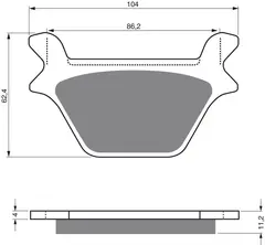 Goldfren Bremseklosser - Buell/HD Klosser bak