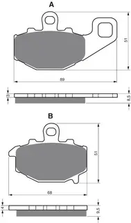 Goldfren Bremseklosser- CFMOTO/Kawasaki+ Klosser bak