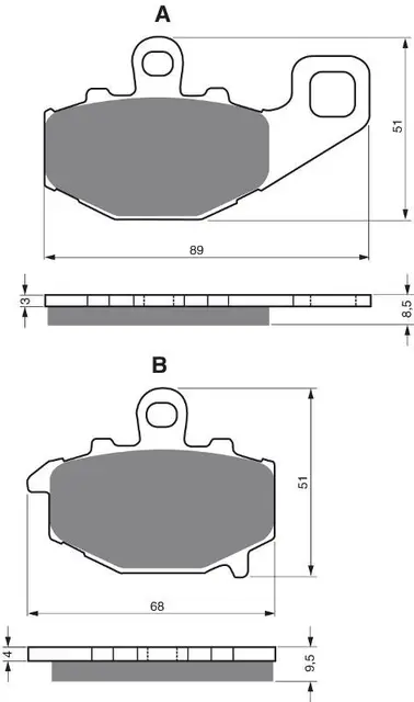 Goldfren Bremseklosser- CFMOTO/Kawasaki+ Klosser bak 