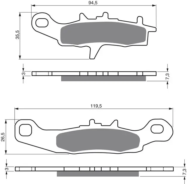 Goldfren Bremseklosser - Kawasaki/Suzuki Kvalitetsklosser for de fleste forhold 