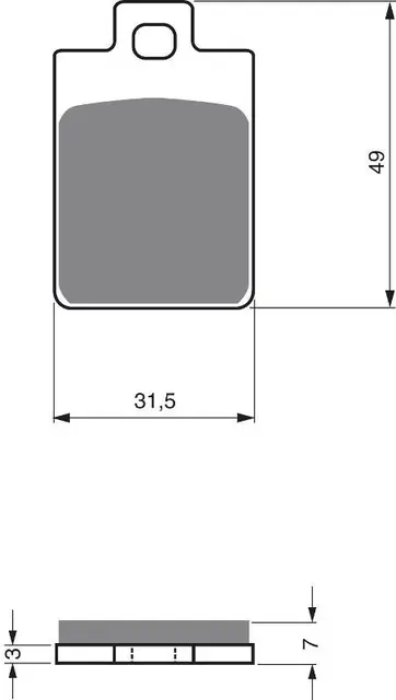 Goldfren Bremseklosser - Gilera/Piaggio Klosser front 
