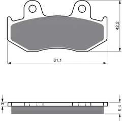 Goldfren Bremseklosser - Honda/Yamaha+ Kvalitetsklosser for de fleste forhold