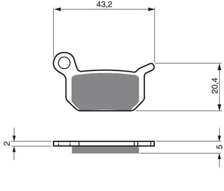 Goldfren Bremseklosser - Husqvarna/KTM+ CR/SM50,SX50/65, LEM, Polini+