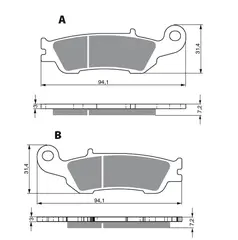Goldfren Bremseklosser - Yamaha Klosser front
