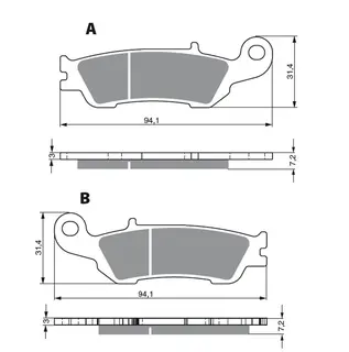 Goldfren Bremseklosser - Yamaha Klosser front