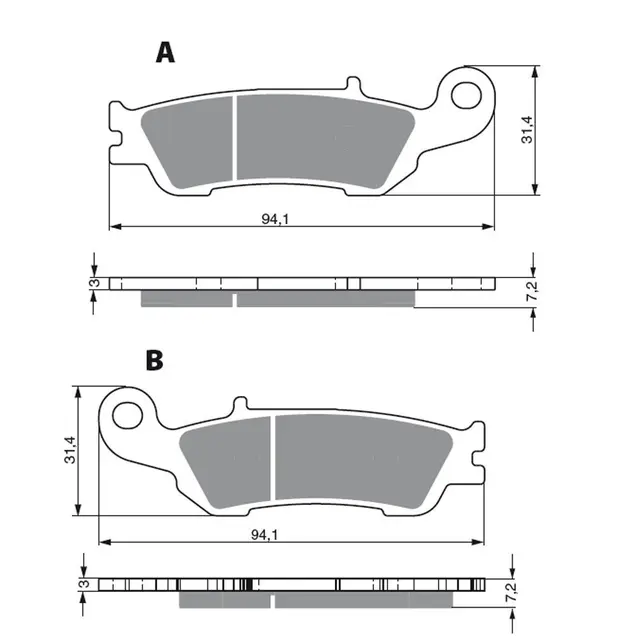 Goldfren Bremseklosser - Yamaha Klosser front 