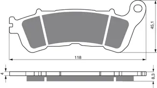 Goldfren Bremseklosser - Honda/Suzuki Klosser front