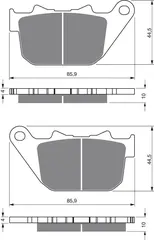 Goldfren Bremseklosser - Harley Davidson Klosser bak