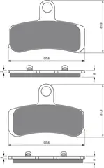 Goldfren Bremseklosser - Harley Davidson Klosser foran