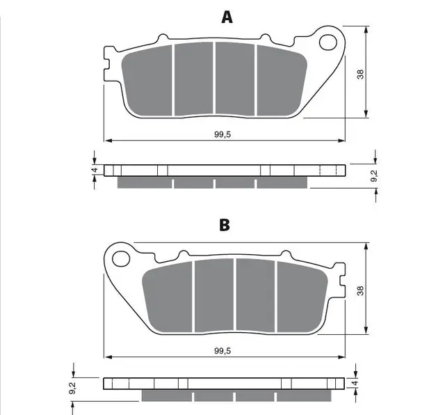 Goldfren Bremseklosser - Honda Kvalitetsklosser for de fleste forhold 