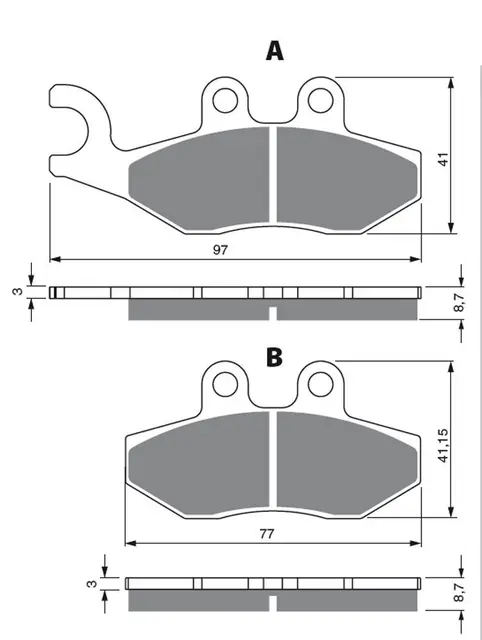 Goldfren Bremseklosser - Gilera/Piaggio+ Aprilia, Peugeot, Vespa 