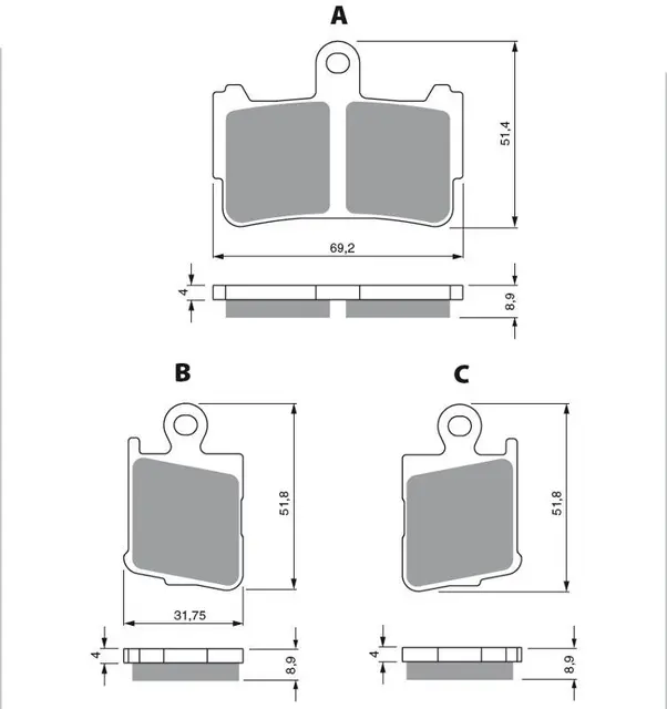 Goldfren Bremseklosser - Honda Kvalitetsklosser for de fleste forhold 