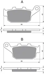Goldfren Bremseklosser - Honda/Suzuki Kvalitetsklosser for de fleste forhold