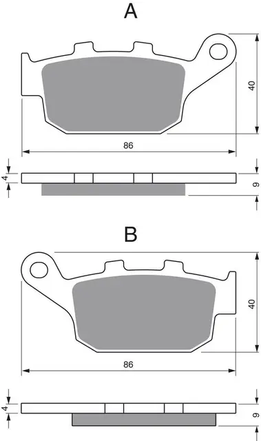 Goldfren Bremseklosser - Honda/Suzuki Kvalitetsklosser for de fleste forhold 