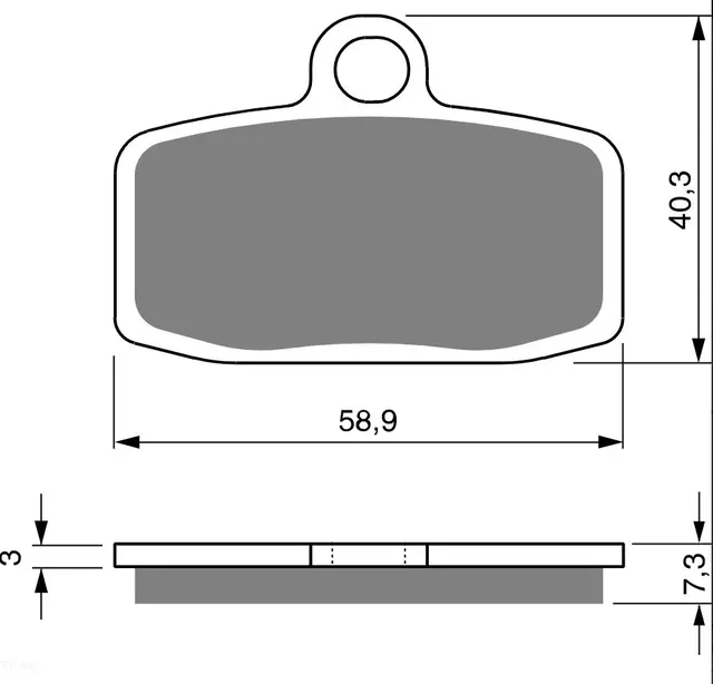 Goldfren Bremseklosser - GasGas/HQ/KTM Front, SS33 MX/Enduro Racing 