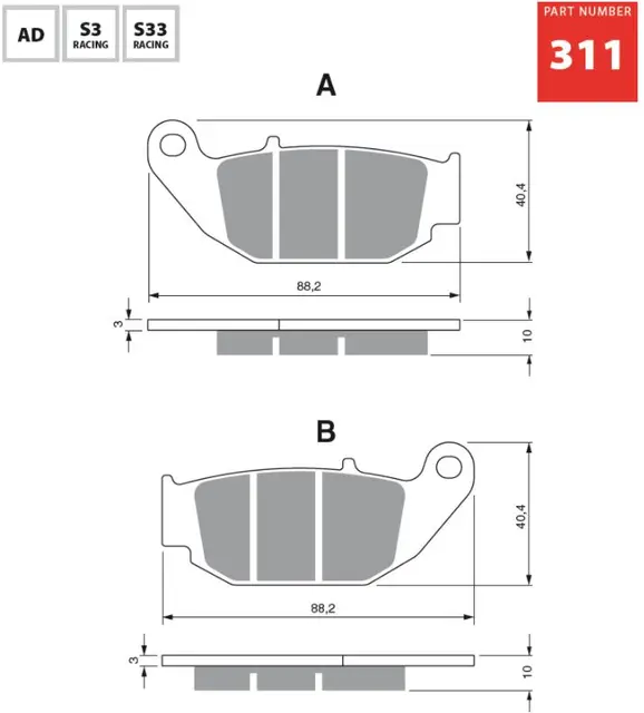Goldfren Bremseklosser - Honda CRF 250 