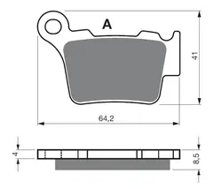 Goldfren Bremseklosser - GG/HQ/KTM 65cc MC/SX/TC65 2023-&gt;, Front