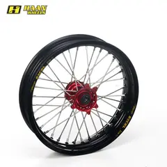 Haan Bakhjul 19x2,15 - CR250/CRF450 Sort Ring/R&#248;dt Nav, CR250/CRF450F 02-12