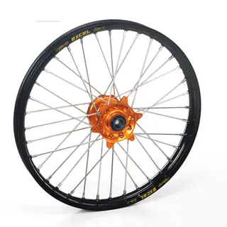 Haan Framhjul 12x1,60-Lav GG/KTM/HQ 50cc Sort Ring,Oransje Nav, Std Eiker/Nippler