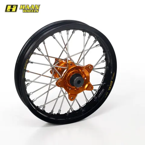 Haan Bakhjul 18x2,50-KTM LC8 950/990, RU Sort Ring/Eiker, Oransje Nav/Nippler