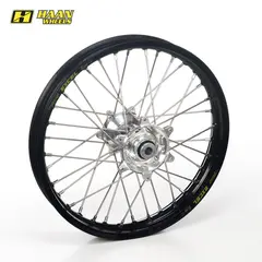 Haan Bakhjul 18x3.00 - GG/HQ/KTM, FT Sort Ring, S&#248;lv Nav, Flat Track