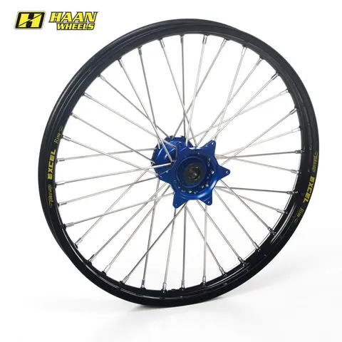 Haan Framhjul 17x3,50- Yamaha Tenere/XTZ Sort Felg/Eiker, Blått Nav/Nippler
