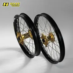 Haan Bakhjul 18x2,15 - Suzuki RMZ 450 Sort Ring/Eiker/Nippler, Gull Nav