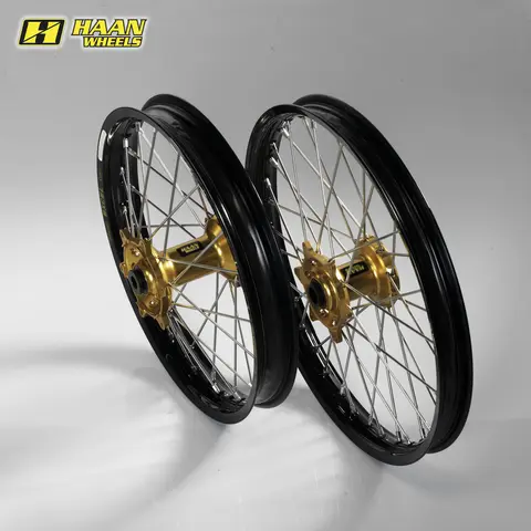 Haan Framhjul 21x1,60 Suzuki RMZ 250/450 Sort Ring/Eiker/Nippler, Gull Nav