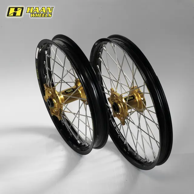 Haan Bakhjul 18x2,15 - Suzuki RMZ 450 Sort Ring/Eiker/Nippler, Gull Nav 