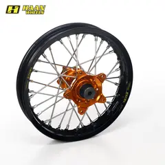 Haan Bakhjul 18x2,15 - GG/KTM/HU/HQ, RU Sort Ring, Oransje Nav, Rykkutjevner