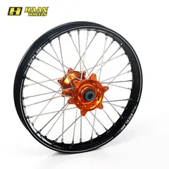 Haan Bakhjul A60 19x2,15 - KTM/HQ, 25mm A60 Ring/Sorte Eiker,Oransje Nav/Nippler