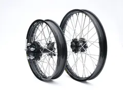 Haan Bakhjul 18x3,50- Yamaha Tenere/XTZ Sort Felgring/Nav,Std.Eiker/Nippler,RU