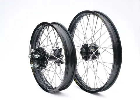 Haan Bakhjul 18x3,50- Yamaha Tenere/XTZ Sort Felgring/Nav,Std.Eiker/Nippler,RU