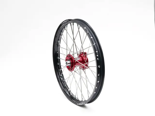 REX 21x1,60 - Honda Framhjul - 20mm Sort Ring, Rødt Nav, CR125/250-CRF250++ 