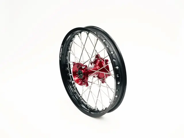 REX 18x2.15 Bakhjul, CRF250/450 - 25mm Sort Felgring m/Rødt Nav CRF 13-> 