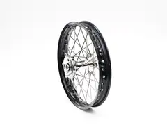 REX 19x1,85 Honda Bakhjul - 25mm aksel Sort Felgring m/ S&#248;lv Nav CRF250 14-&gt;