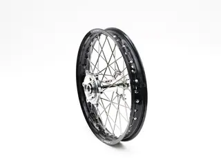 REX 19x1,85 Honda Bakhjul - 25mm aksel Sort Felgring m/ S&#248;lv Nav CRF250 14-&gt;