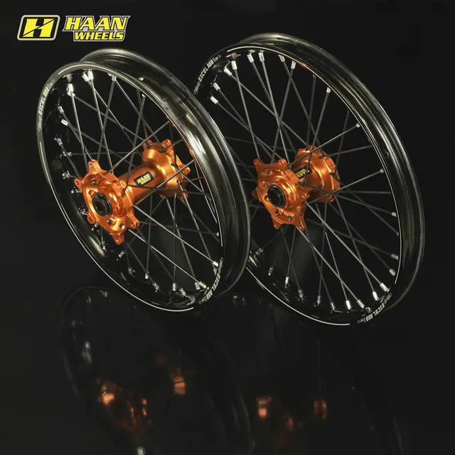 Haan Framhjul 21x1,85 - KTM 790-1290R Sort Ring/Eiker, Oransje Nav/Nippler 