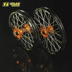 Haan Bakhjul 18x2,50 - KTM 790/890,+ RU Sort Ring, Oransje Nav, Rykkutjevner