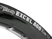 Haan Bakhjul A60 19x2,15 - KTM/HQ, 25mm A60 Ring/Sorte Eiker,Oransje Nav/Nippler 