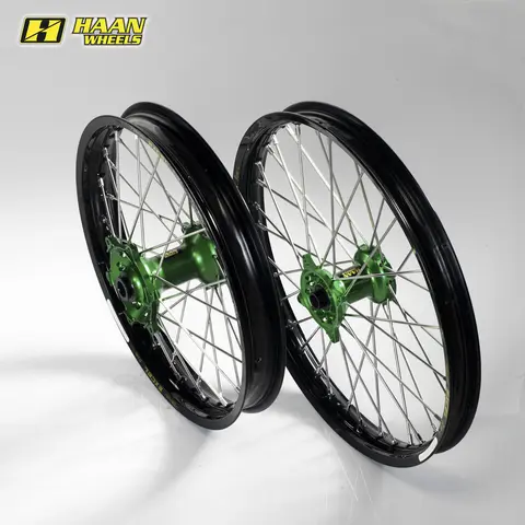 Haan Framhjul 19x1,40 - Kawa KX80/85 Høy Sort Ring/Grønt Nav, Høy type, 97->