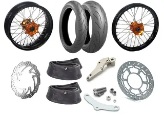 HAAN Motard Hjulsett KTM EXC 16-&gt; Komplett med Bremseskiver og  Drev