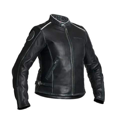 Halvarssons Nyvall MC-jakke til Dame Svart Geiteskinn