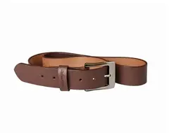 Halvarssons Skinnbelte L Brunt Kuskinn